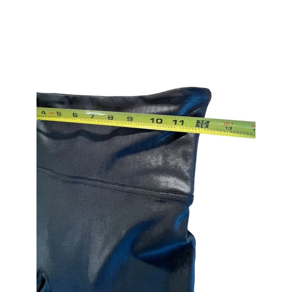 Spanx Women Black Skinny Leggings‎ Medium 21555 Shiny